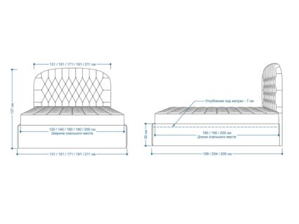 Кровать Lonax Венеция велюр Dolly-8 (с основанием) 180х200