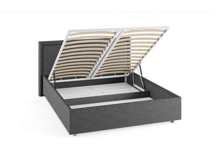 Кровать Сонум Bergamo Рогожка Пепельная (с подъемным механизмом) 90х200