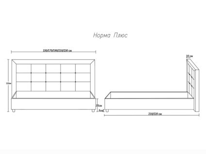 Кровать Димакс Норма + Крем 180х200