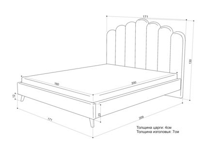 Кровать Sontelle Style Lixano Velutto 20 120х190